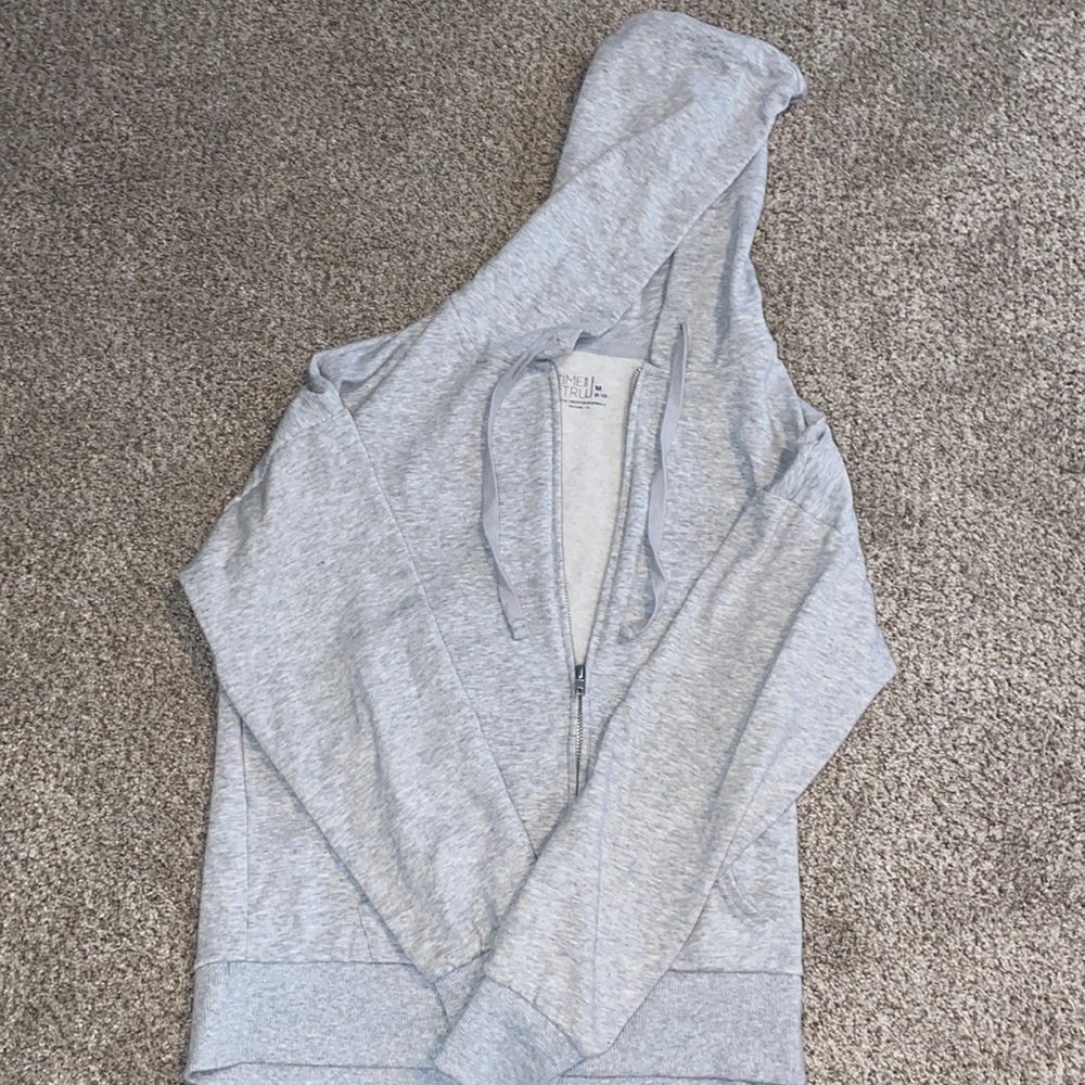 grey zip up